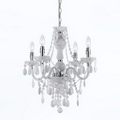 Naples Four Light Mini Chandelier- White